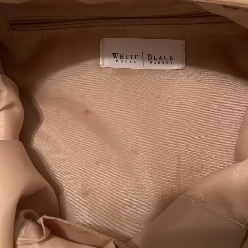 White House Black Market Shoulder Handbag Gold 12x16 - Picture 12 of 14